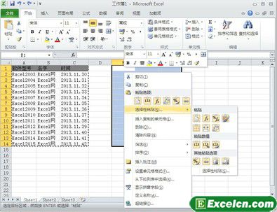 Excel2010粘贴预览功能第1张-瓜皮猪博客-免费网络资源分享 Excel2010粘贴预览功能