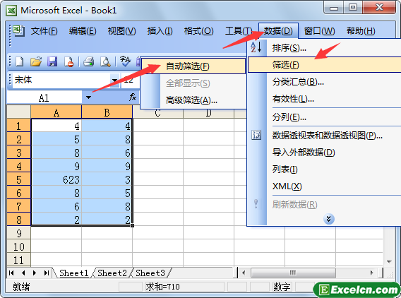 excel2003的筛选第2张