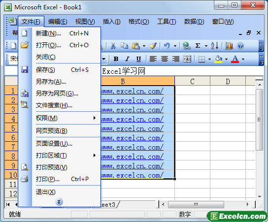 excel2003如何设置打印区域第2张