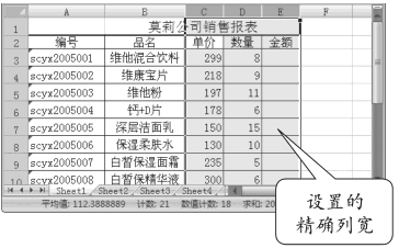 设置Excel2007列宽的操作步骤第3张