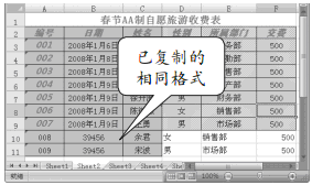 通过Excel的“格式刷”按钮来快速复制格式第3张