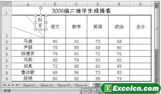 通过Excel的直线工具和文本框工具制作斜线表头第5张