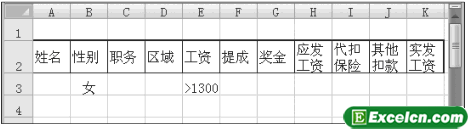 在Excel2007中使用高级筛选
