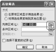在Excel2007中使用高级筛选