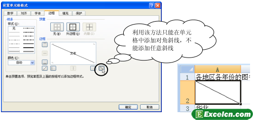 在Excel单元格中添加斜线第1张