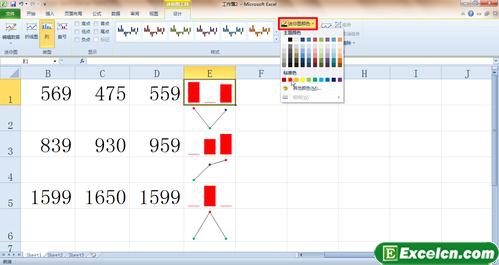 给excel2010的迷你图添加色彩第1张