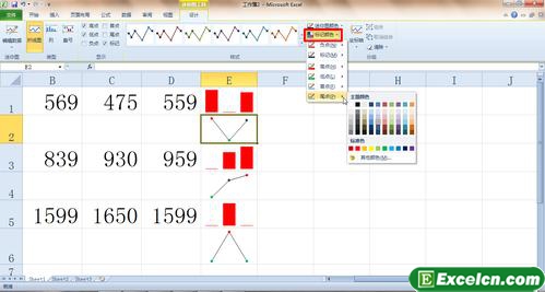 给excel2010的迷你图添加色彩第2张