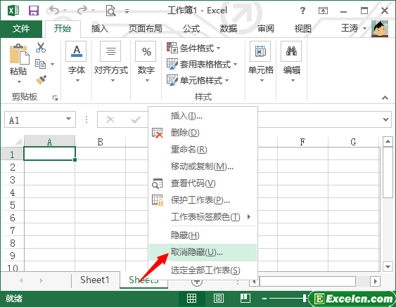 对excel工作表进行隐藏第3张