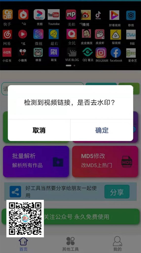 抖音去水印工具！免费解析，一键去除，支持100多个平台！第5张