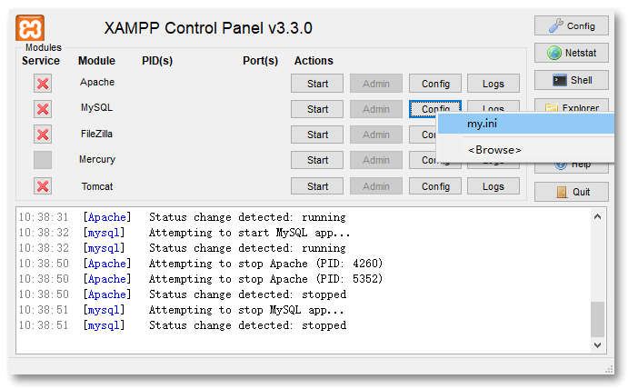 Xampp安装配置环境教程