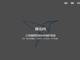 蜂鸟PE-小而强悍的WinPE维护系统