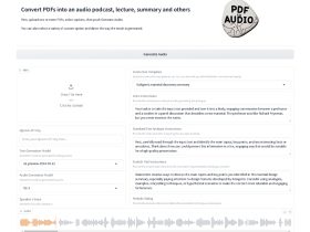 PDF to Audio Converter-将PDF转换为音频播客、讲座、摘要
